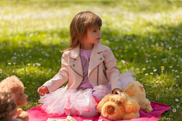a girl poses in nature