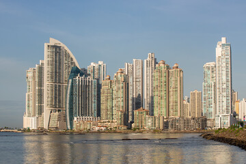 Fototapeta na wymiar panoramic view of punta paitilla in panama city
