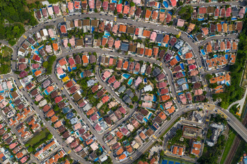 Top view of Hong Kong village