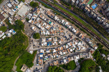 Top view of Hong Kong village
