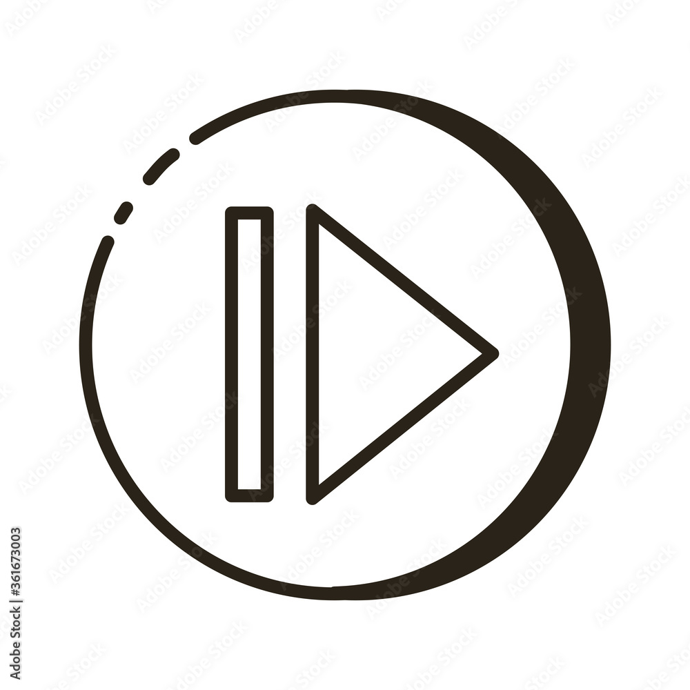 Poster arrow right direction button line style icon