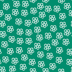 Simple random flower seamless repeat pattern background