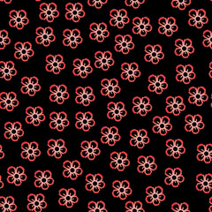 Simple random flower seamless repeat pattern background