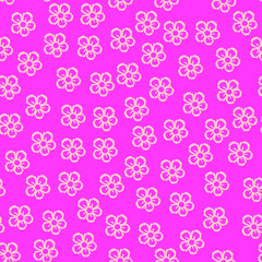 Simple random flower seamless repeat pattern background
