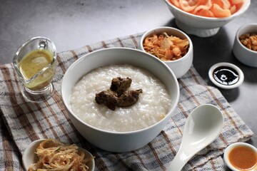 Bubur Ayam or Indonesian Rice Chicken Porridge