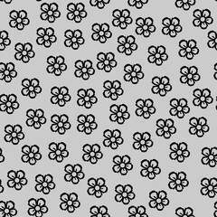 Simple random flower seamless repeat pattern background