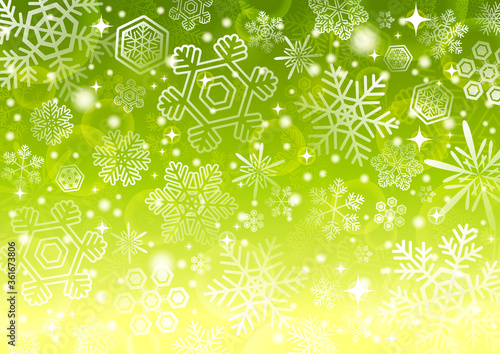 冬 クリスマス素材 雪の結晶の背景イラスト Background Wall Mural Backgrou Kinusara