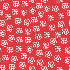 Simple random flower seamless repeat pattern background