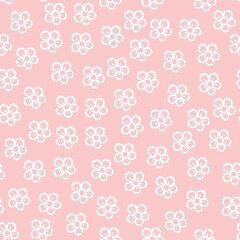 Simple random flower seamless repeat pattern background