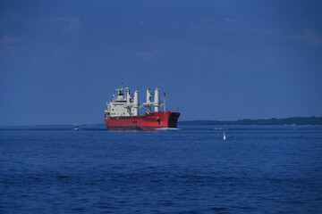 A large vessel on the river