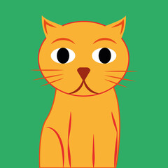 Gato naranja abstracto