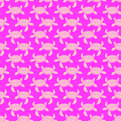 Simple turtle seamless repeat pattern background