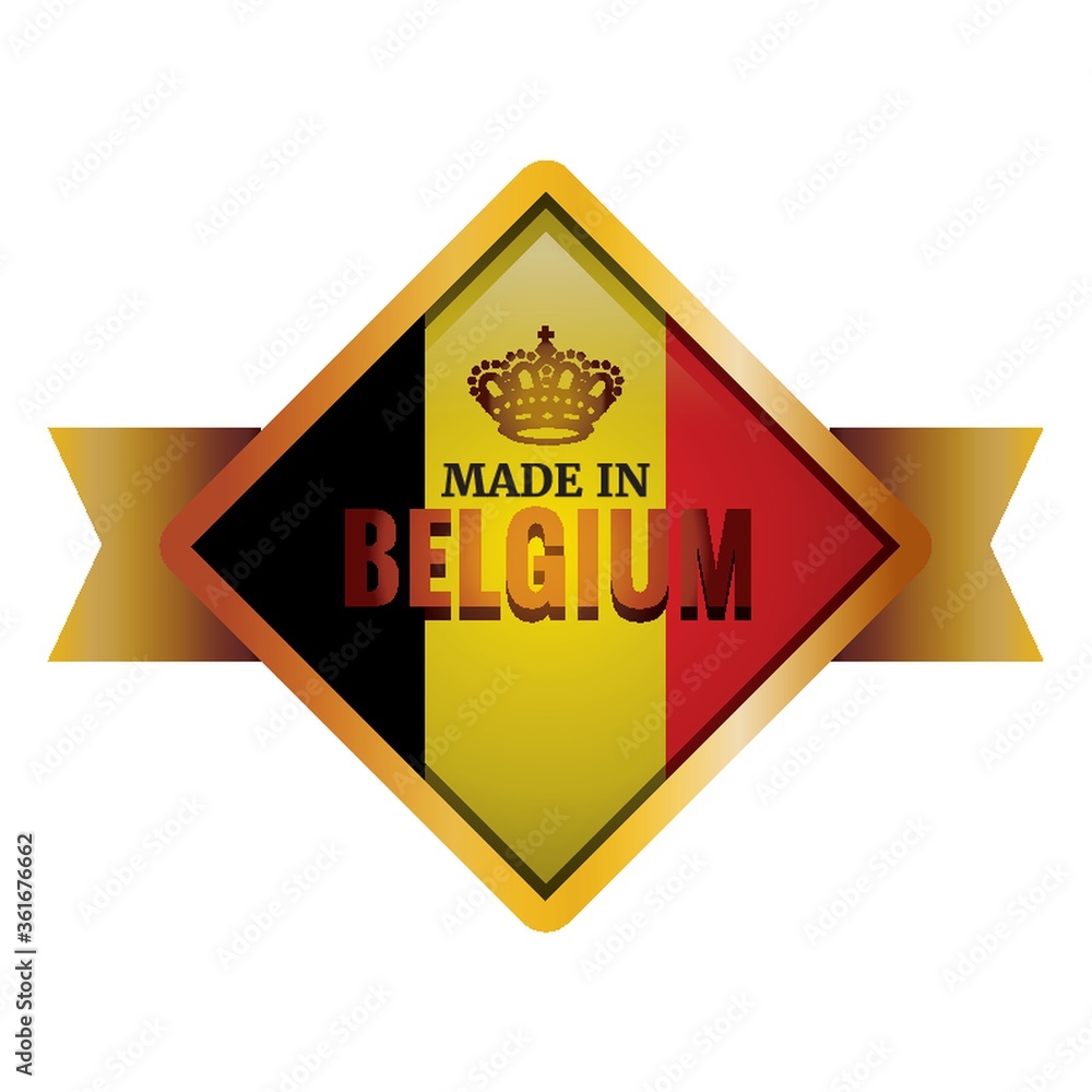 Poster Belgium badge