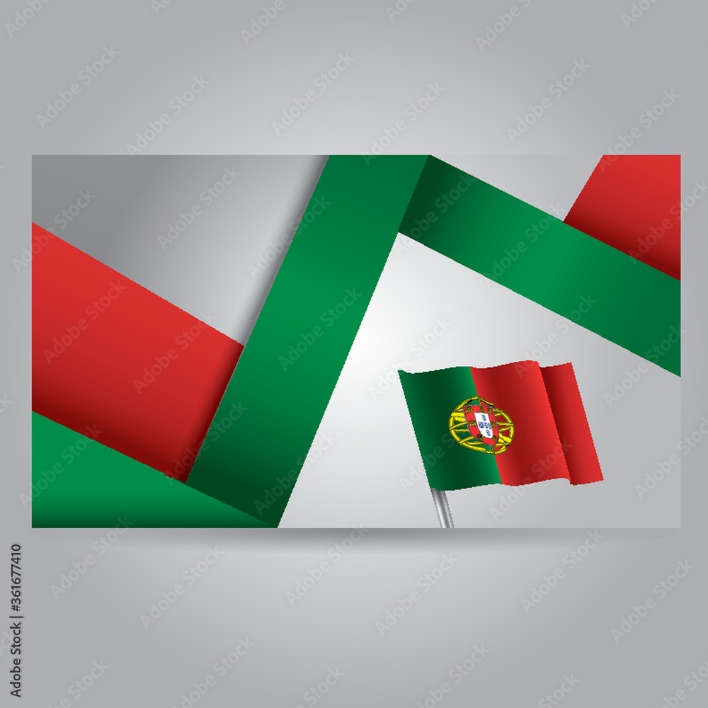 Poster Portugal flag banner