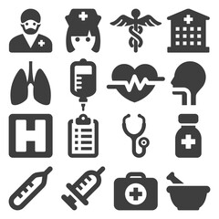 Healthcare and Medicine icons set