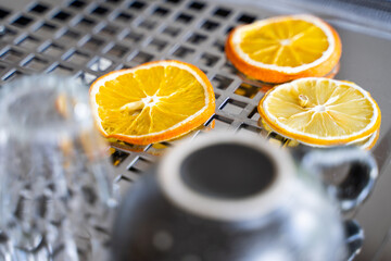 dry orange for make iced coffee