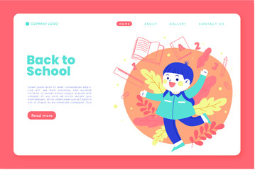 Back to school landing page