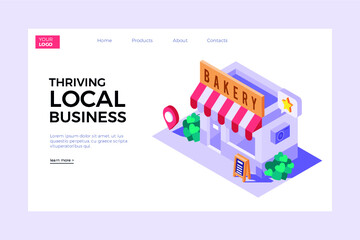 Local business landing page