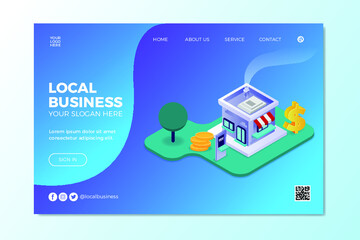 Local business landing page
