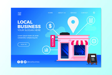 Local business landing page
