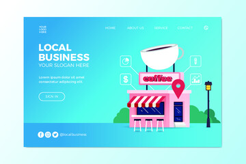 Local business landing page