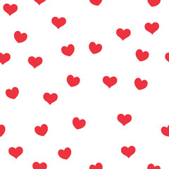 Hearts seamless pattern. Love symbols. Valentine's day background design. Romantic design loop texture.