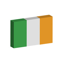 3D flag of Ivory Coast