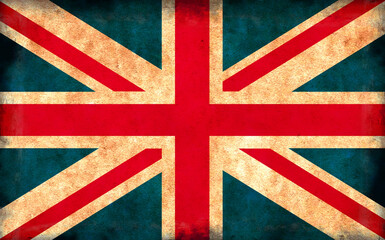 Grunge country flag illustration / UK, United Kingdom