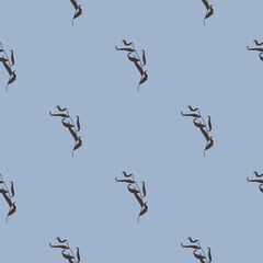Willow Branch with Leaves Seamless Pattern in a Trendy Minimal Style. Botanical Background. Floral Vector