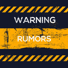 Warning sign (rumors), vector illustration. © khaled
