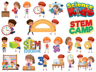 Set of children with education objects isolated