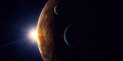 Image of outer space. . Mixed media