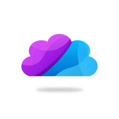 colorful cloud logo design template