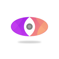 Eye Logo design vector template. Colorful media icon. Vision Logotype concept idea