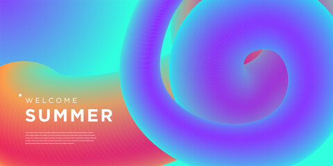 Vector fluid liquid 3d summer backkground