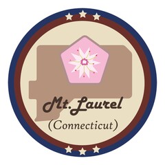 Connecticut state with mt.laurel flower