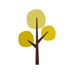 Isolated colored tree icon