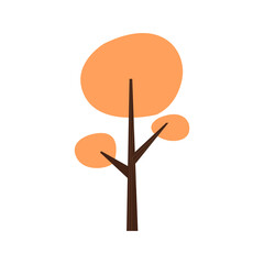 Isolated colored tree icon