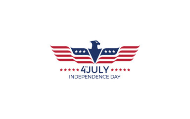 Fourth of July Logo Independence Day of the Usa