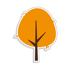 Isolated colored tree icon