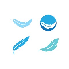 Feather ilustration  logo vector