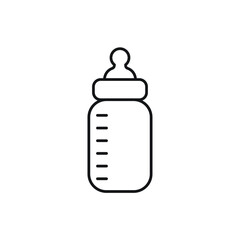 Baby bottle icon design isolated on white background. vector illustration