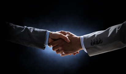 Partnership concept. Image of handshake