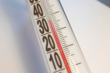thermometer on the white background