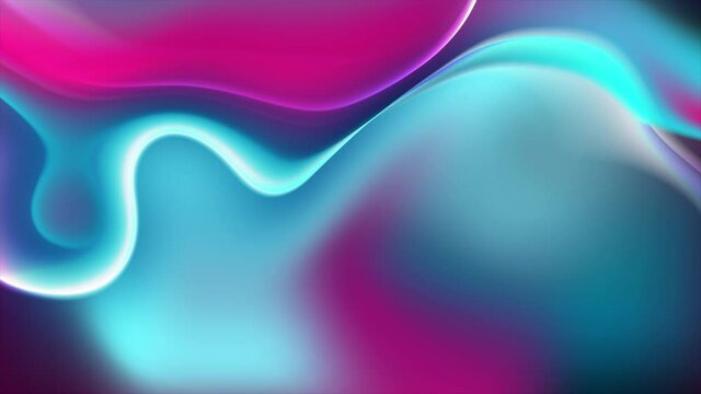 Abstract blue and pink liquid flowing waves retro motion background