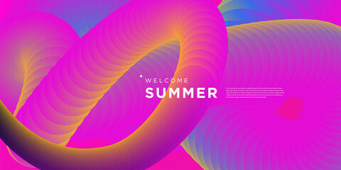 Vector fluid liquid 3d summer backkground