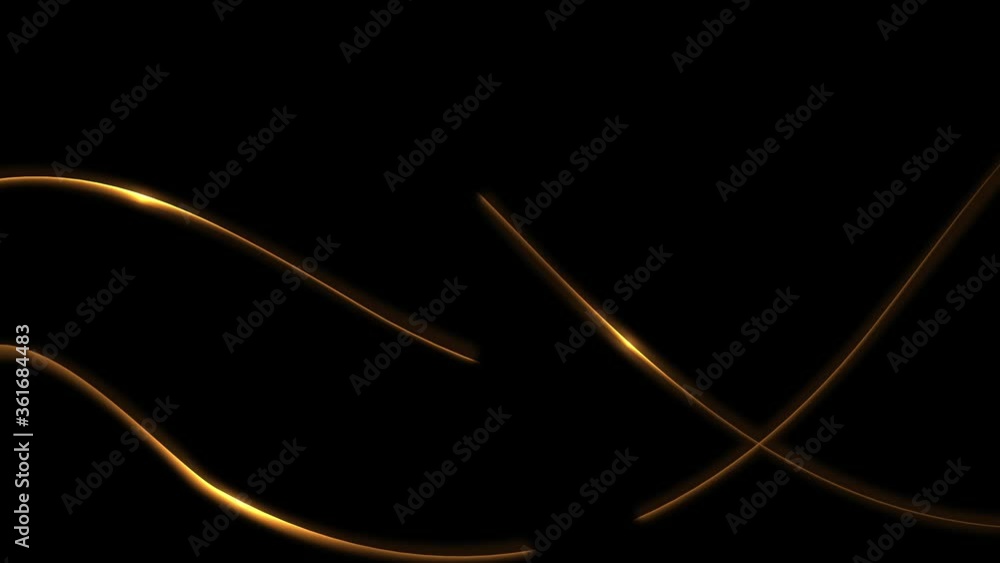 Wall mural motion light effect with curve trail, glowing shiny lines, abstract light speed motion