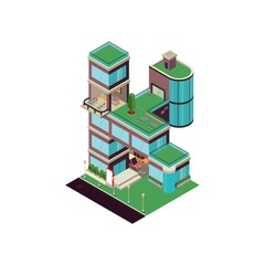 Isometric building alphabet K