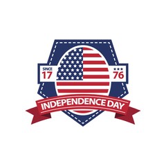 Independence day label