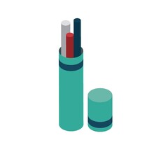 Isometric pen holder